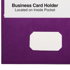 Pocket Folders|Staples Smooth 2-Pocket Paper Folder, , 25/Box (27536-CC) Purple