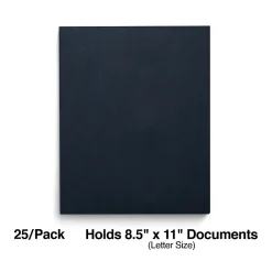 Pocket Folders|Staples Smooth 2-Pocket Paper Folder, , 25/Box (27539-CC) Navy