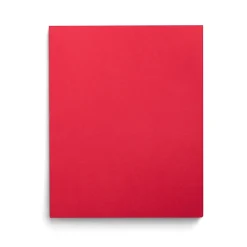 Pocket Folders|Staples Smooth 2-Pocket Paper Folder with Fasteners, , 25/Box (50772/27540-CC) Red
