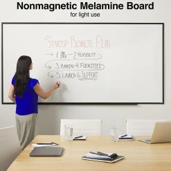 Dry Erase*Staples Standard Durable Melamine Dry-Erase Whiteboard, Aluminum Frame, 8' x 4' (52684-CC)