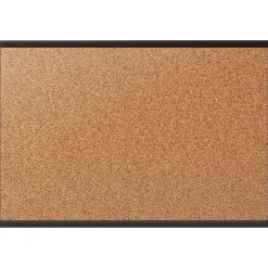Bulletin*Staples Standard Durable Cork Bulletin Board, Black Aluminum Frame, 3'x 2' (28674-CC)