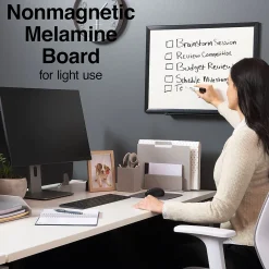 Dry Erase*Staples Standard Melamine Dry-Erase Whiteboard, Aluminum Frame, 2' x 1.5' (52679/28679)