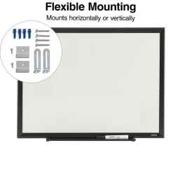 Dry Erase*Staples Standard Melamine Dry-Erase Whiteboard, Aluminum Frame, 2' x 1.5' (52679/28679)
