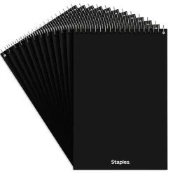 Notepads|Staples Steno Pad, 6" x 9", Gregg Ruled, White, 80 Sheets/Pad, Dozen (ST57354/TR57354)