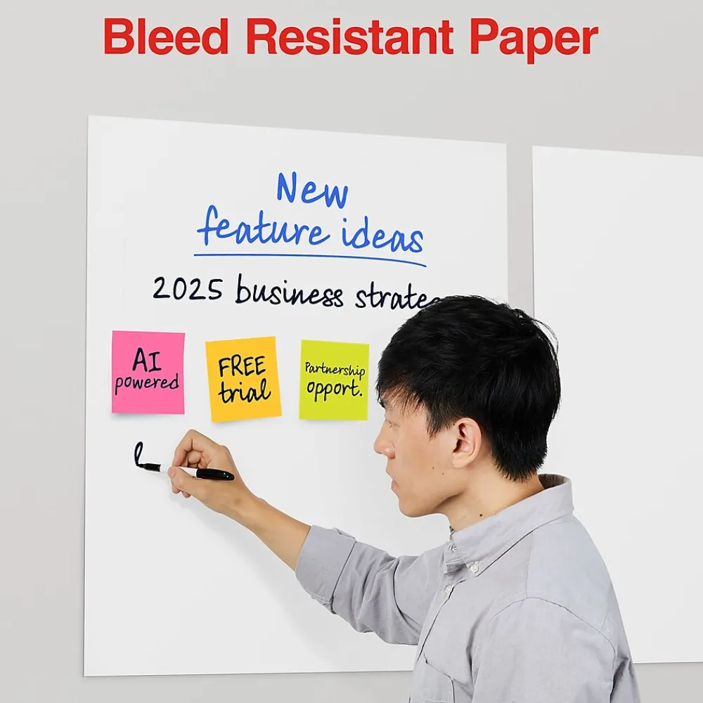 Easel Paper Pads*Staples Stickies Easel Pad, 25" x 30", 30 Sheets/Pad, 2 Pads/Pack (23447)