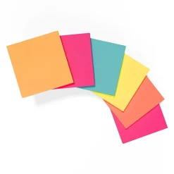 Sticky Notes*Staples Stickies Standard Notes, 3" x 3" Assorted, 100 Sheets/Pad, 6 Pads/Pack (S-33BR6/52560)
