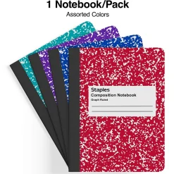 Composition Notebooks|Staples ® 1-Subject Composition Notebooks, 7.5