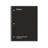 Subject Notebooks|Staples 1-Subject Notebook, 8" x 10.5", College Ruled, 70 Sheets, Black, 6/Pack (TR58374)