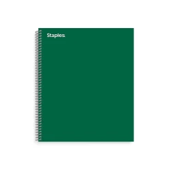 Subject Notebooks|Staples ® 1-Subject Subject Notebooks, 8.5" x 11", College Ruled, 100 Sheets, Green (TR58358M-CC)