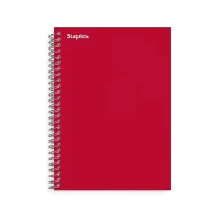 Subject Notebooks|Staples ® 1-Subject Subject Notebooks, 5" x 7", College Ruled, 100 Sheets, Assorted (83357)