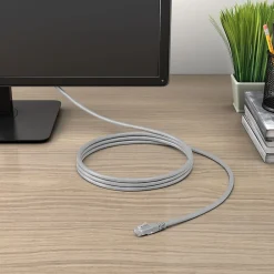 Staples TECH 50' Cat-6 Ethernet Cable, Male to Male, Gray (ST62447)