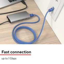 Staples TECH 50' Cat-6 Ethernet Cable, Male to Male, Blue (ST62450)