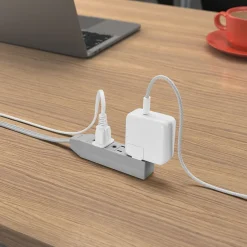 Staples TECH 15' Extension Cord, 3-Outlet, 16 AWG, Gray, 2/Pack (ST62347)