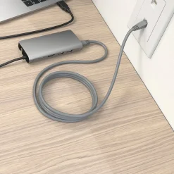 Staples TECH 14 ft. Cat 5E Ethernet Cable, Male to Male, Gray (ST62449)