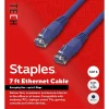 Staples TECH 7 ft. Cat-6 Ethernet Cable, Male to Male, Blue (ST62454)