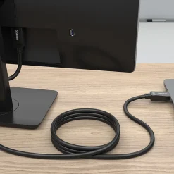 Staples TECH 6 ft. Display Port to Display Port Audio/Video Cable, Male to Male, Black (ST62474)