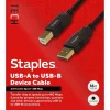Staples TECH 16 ft. USB-A to USB-B Cable, Male to Male, Black (ST62440)