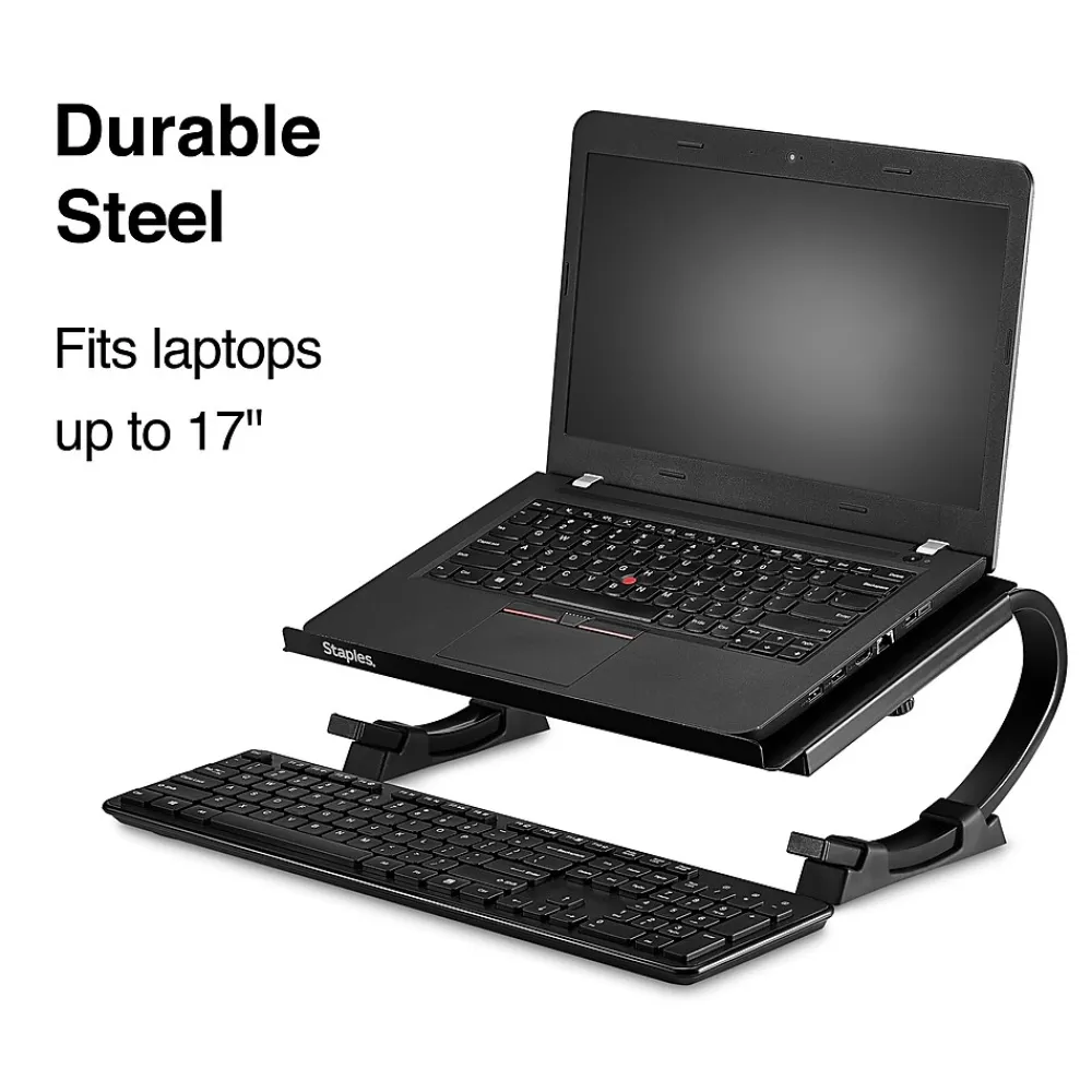 14.75 x 11.25 Steel Adjustable Laptop Stands, Black (51232)<Staples TECH Best