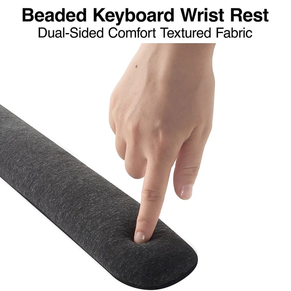 Hot Staples TECH Beaded Non-Skid Wrist Rest, Black/Gray (23943)