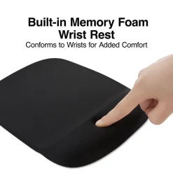 Discount Staples TECH Foam Non-Skid Mouse Pad/Wrist Rest Combo, Black (ST61798)