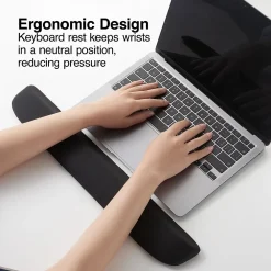 Discount Staples TECH Foam Non-Skid Wrist Rests, Black (ST61827)