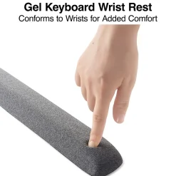 Outlet Staples TECH Gel Non-Skid Wrist Rest, (53330) Gray