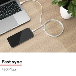 Lightning to USB-A Charging Cable, 6.6 ft., White (ST62331)<Staples TECH