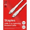 Lightning to USB-C Charging Cable, 6.5 ft., White (ST62333)<Staples TECH Hot