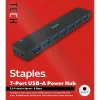 Staples TECH 7-Port USB 3.0 Hub, Black (ST62371)