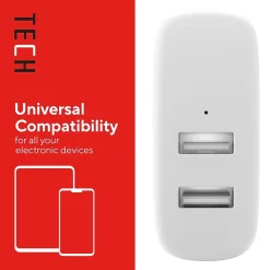 USB-A Wall Charger, 24W, White (ST62318)<Staples TECH Online