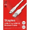 USB-C to USB-A Charging Cable, 6.5 ft., White (ST62338)<Staples TECH Outlet