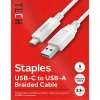 USB-C to USB-A Charging Cable, 3.3 ft., White (ST62316)<Staples TECH Clearance