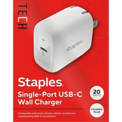 USB-C Wall Charger, 20W, White (NX60446)<Staples TECH Online