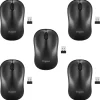 New Staples TECH Wireless Ambidextrous Optical USB Mouse, Black, 5/Pack (ST62601-5pk-VB)