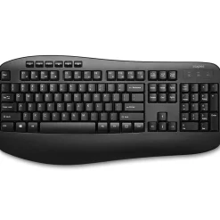 Online Staples TECH Wireless Comfort Keyboard, Black (ST62602)