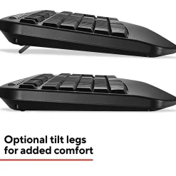 Online Staples TECH Wireless Comfort Keyboard, Black (ST62602)