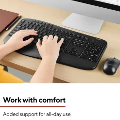 Online Staples TECH Wireless Keyboard and Optical Mouse Combo, Black (ST62637)