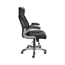 Office Chairs*Staples Torrent Ergonomic Bonded Leather Swivel Manager Chair, Black (51283-CC)