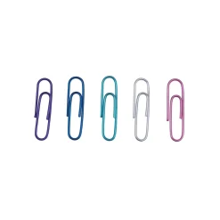 Clips & Fasteners|Staples ® Translucent Paper Clips, #2 Sized, Assorted Colors, 600/Pack (28702)
