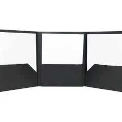 Pocket Folders|Staples Tri-Fold Folders, Black, 5/Pack (23306)