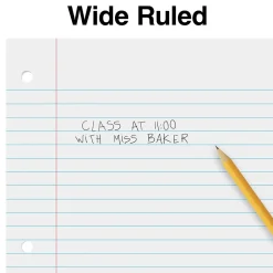 Filler Paper|Staples ® Wide Ruled Filler Paper, 8