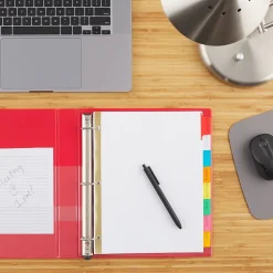 Dividers|Staples Write-On Dividers, 8-Tab, Assorted Color s, 4/Pack (13511/23179)