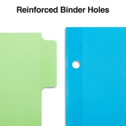 Dividers|Staples Write-On Dividers, 5-Tab, Assorted Colors (13512/23180)