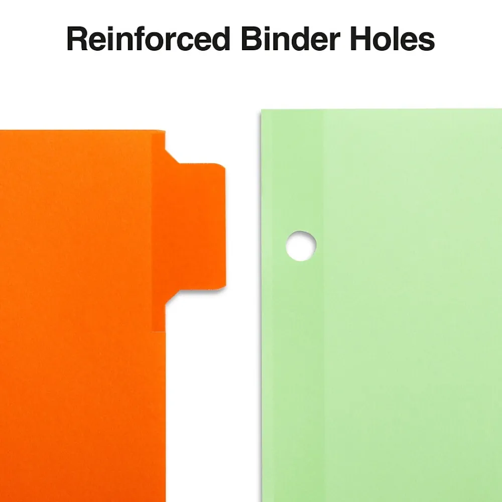 Dividers|Staples Write-On Dividers, 8-Tab, Assorted Colors (13513/23181)