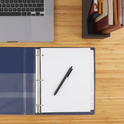 Dividers|Staples Write-On Write & Erase Paper Divider, 8 Tabs, White/White Tabs, 4 Sets (13510/23178)