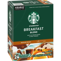 Starbucks Breakfast Blend Coffee Keurig® K-Cup® Pods, Medium Roast, 24/Box (SBK18995)
