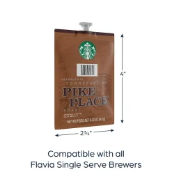 Starbucks Pike Place Coffee Flavia Freshpack, Medium Roast, 80/Carton (MDR01038)