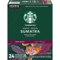 Starbucks Sumatra Coffee Keurig® K-Cup® Pods, Dark Roast, 24/Box (SBK22964)