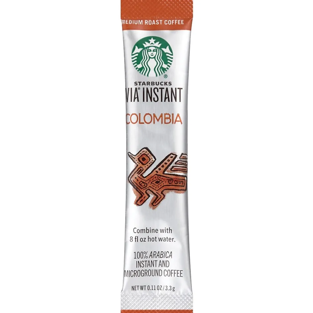 Starbucks VIA Instant Colombia Coffee, 0.12 oz, 8/Box (11009529)