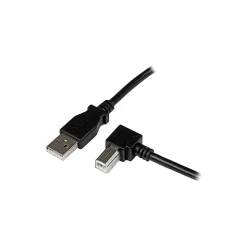 StarTech 9.84' A to Right Angle B USB Cable, Black